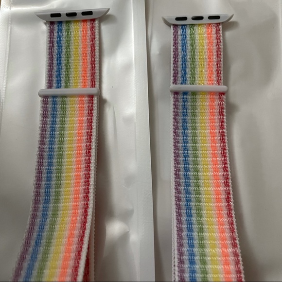 🎉NEW Neon White Rainbow Nylon Band for iWatch - Picture 4 of 5